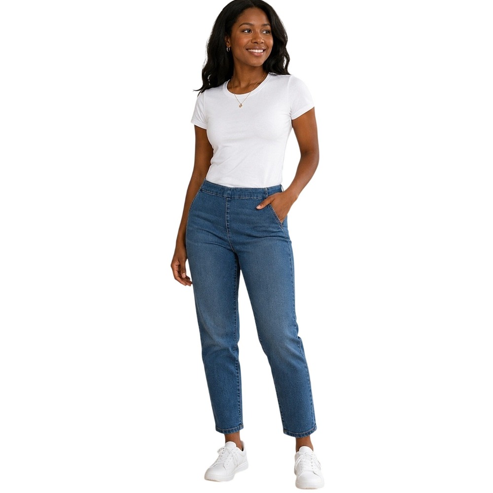 Free People Medium Wash Side Zip High Rise Skinny Jeans SIZE 25